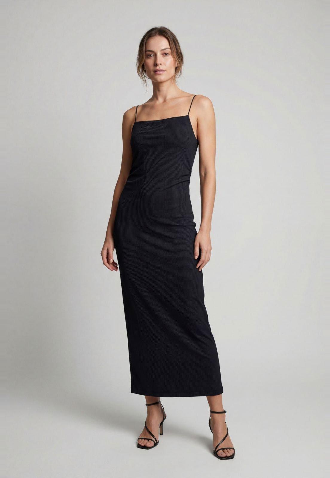 Vestido Feminino Colcci Canelado Preto