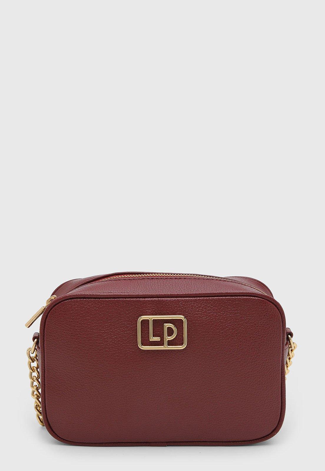 Bolsa Feminina Lança Perfume Couro Vinho