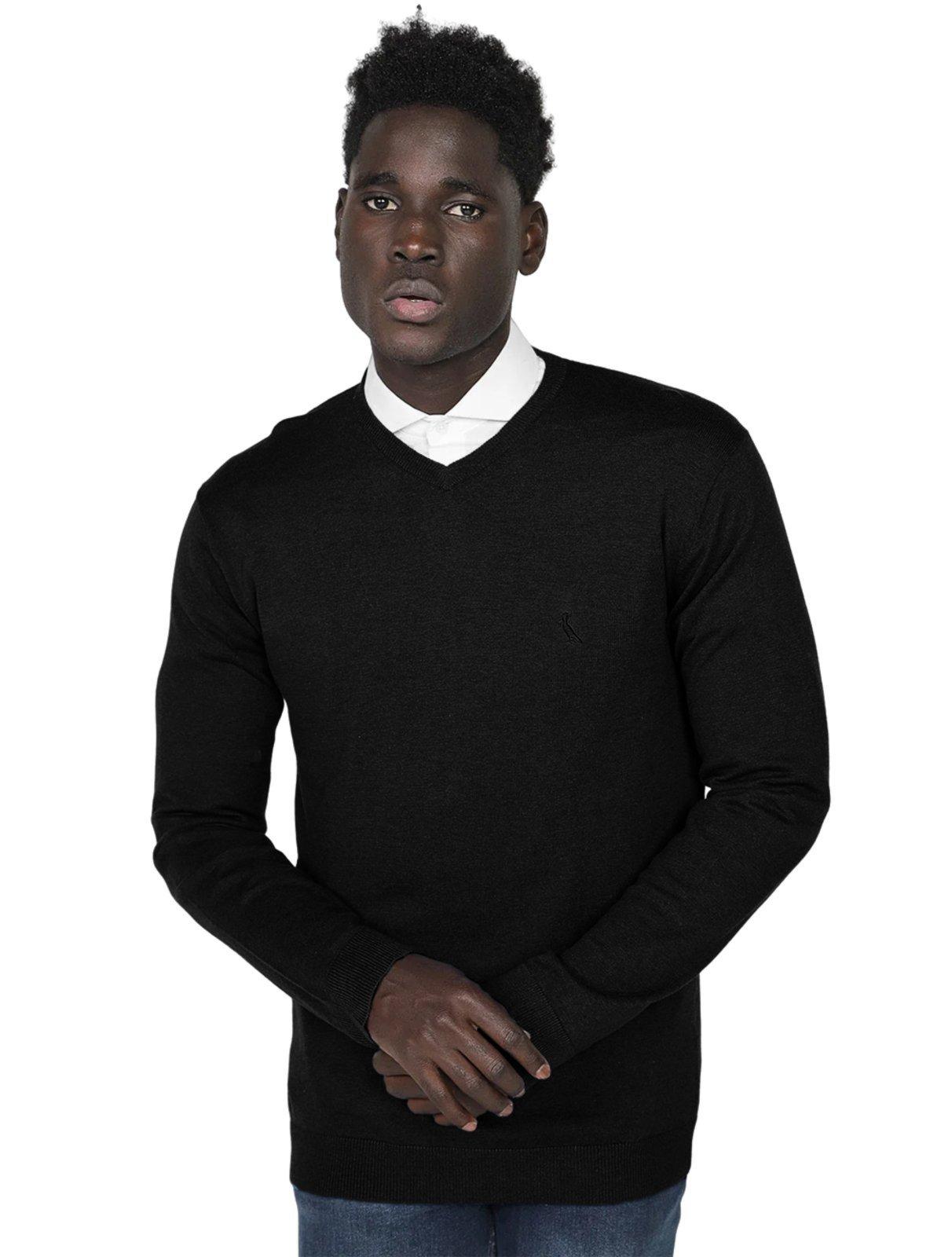 Suéter Reserva Masculino Tricot Basico Gola-V Preto