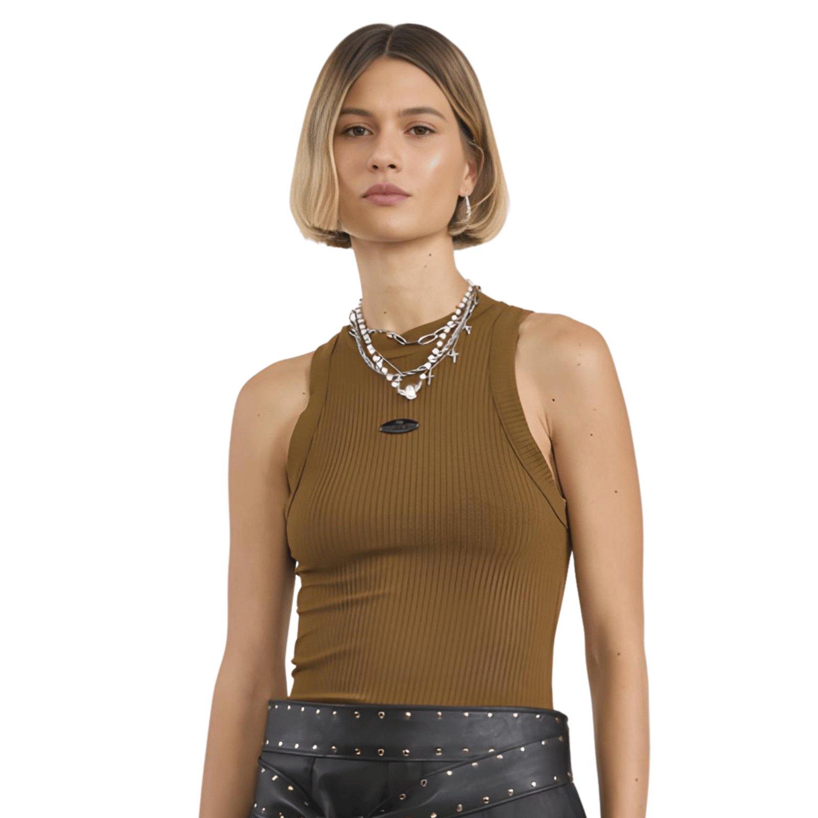 Blusa Feminina Regata Logo Metal Colcci