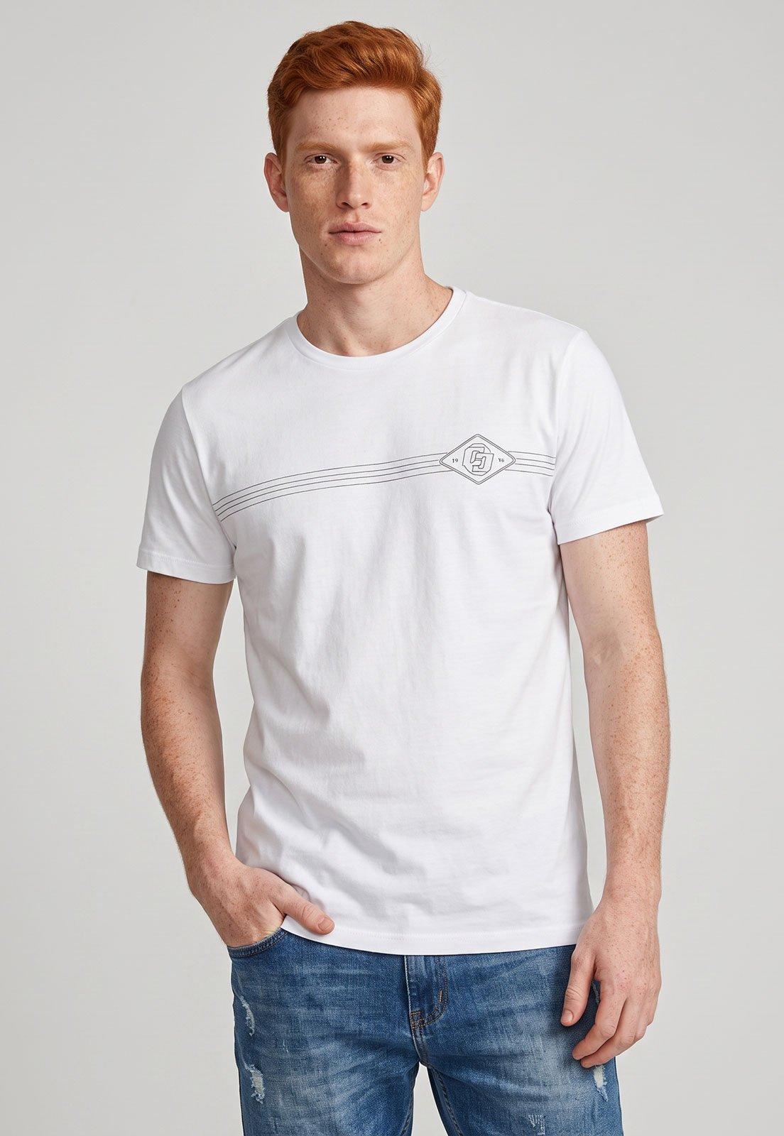 Camiseta Masculina Colcci Logo Branca