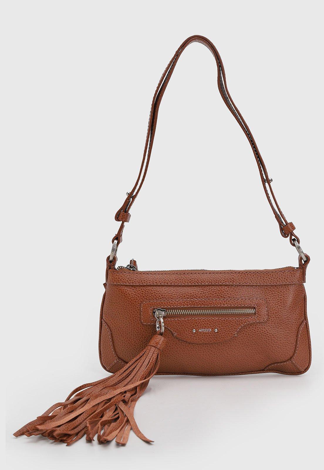 Bolsa Feminina Arezzo Couro Retangular Marrom