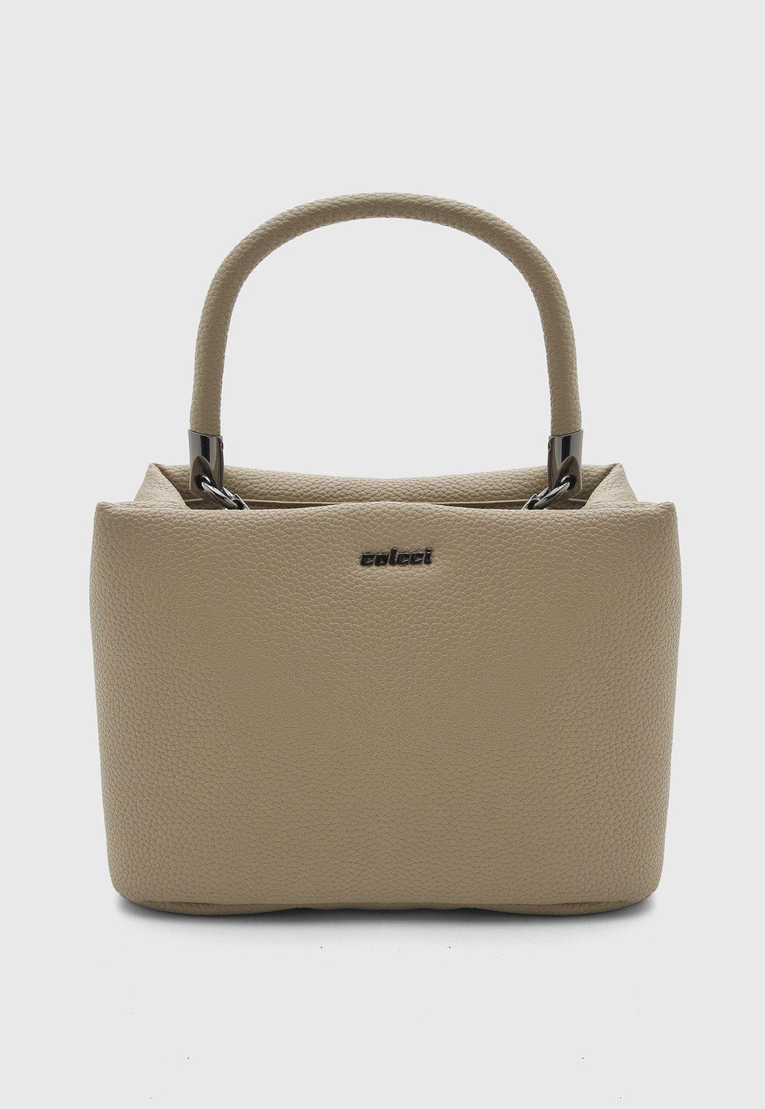 Bolsa Feminina Colcci Média Retangular Bege