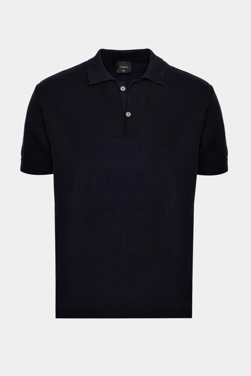 Polo Aramis Tricot Mc Mix Jacquard Marinho