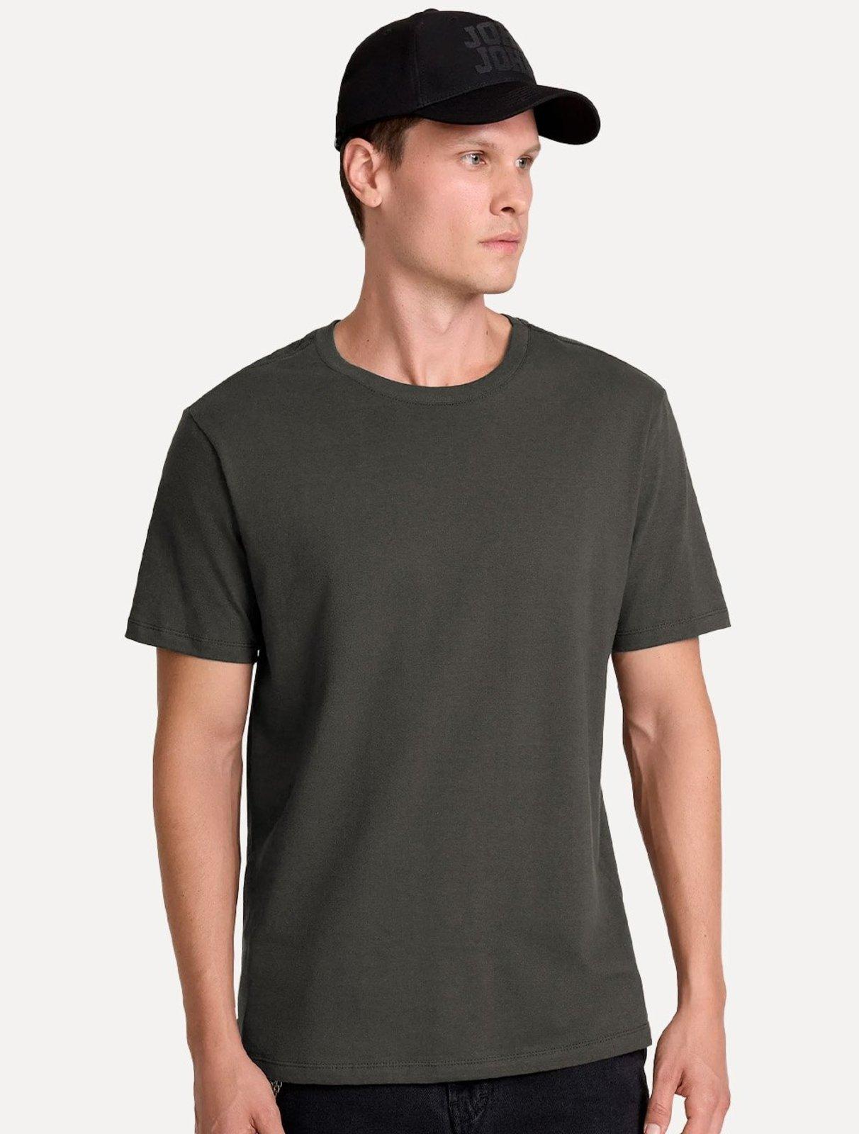 Camiseta John John Masculina Regular Fit Basic Lisa Cinza Escuro