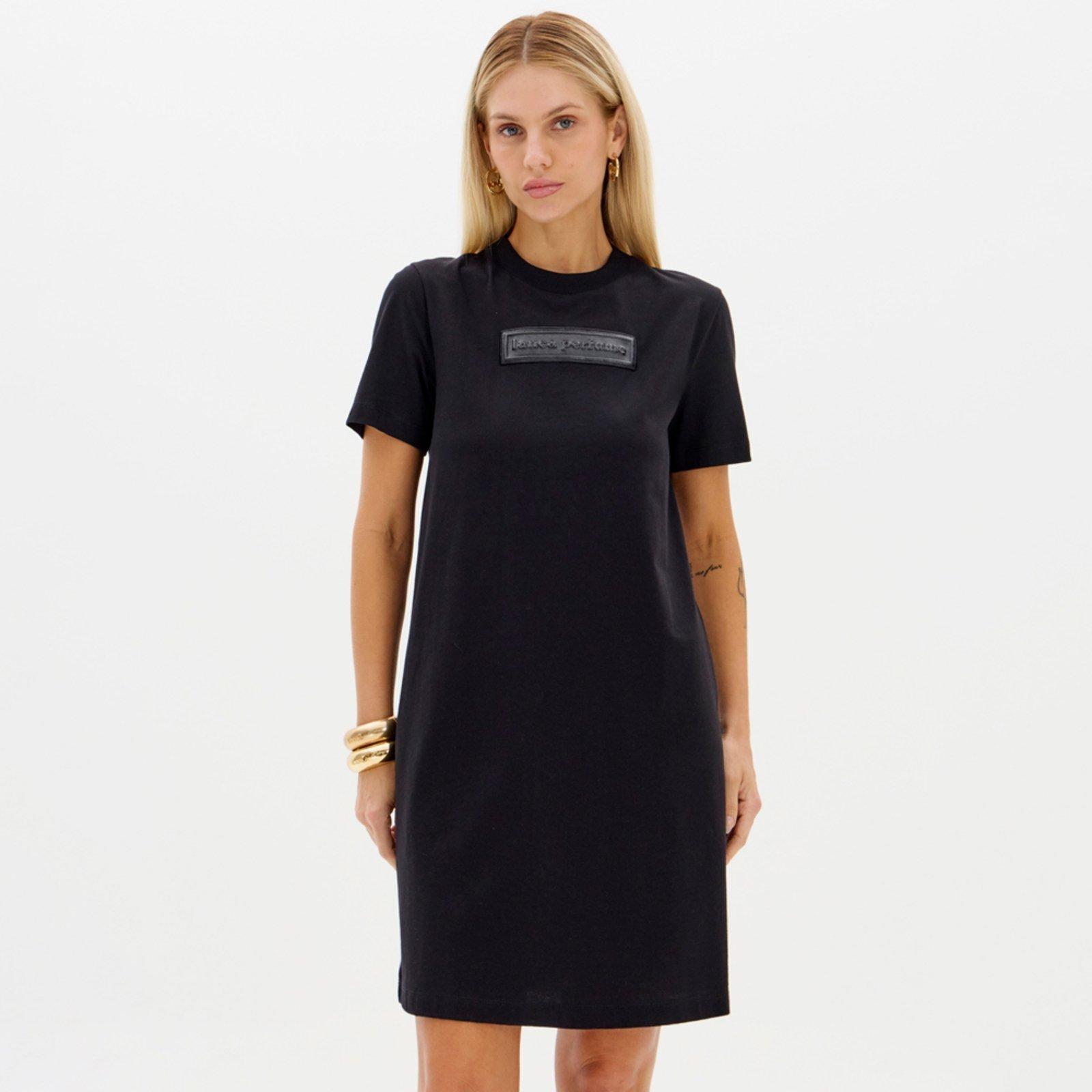 Vestido Lança Perfume Tdress Manga Curta Ou26 Preto Feminino