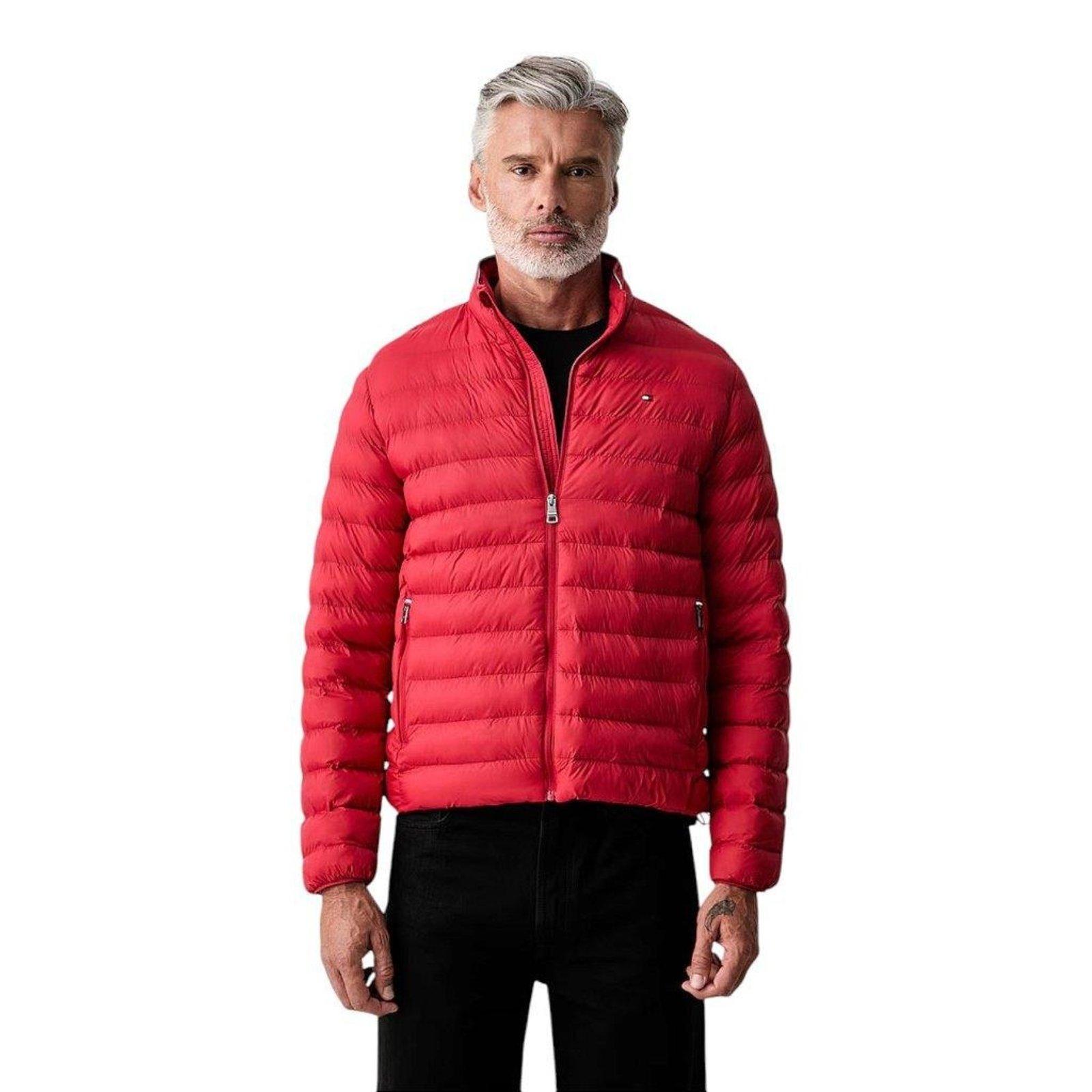Jaqueta Tommy Hilfiger Packable Recycled Masculino Vermelho