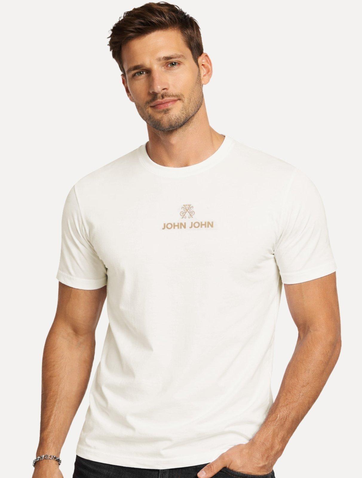 Camiseta John John Masculina Regular Fit Loft Off White