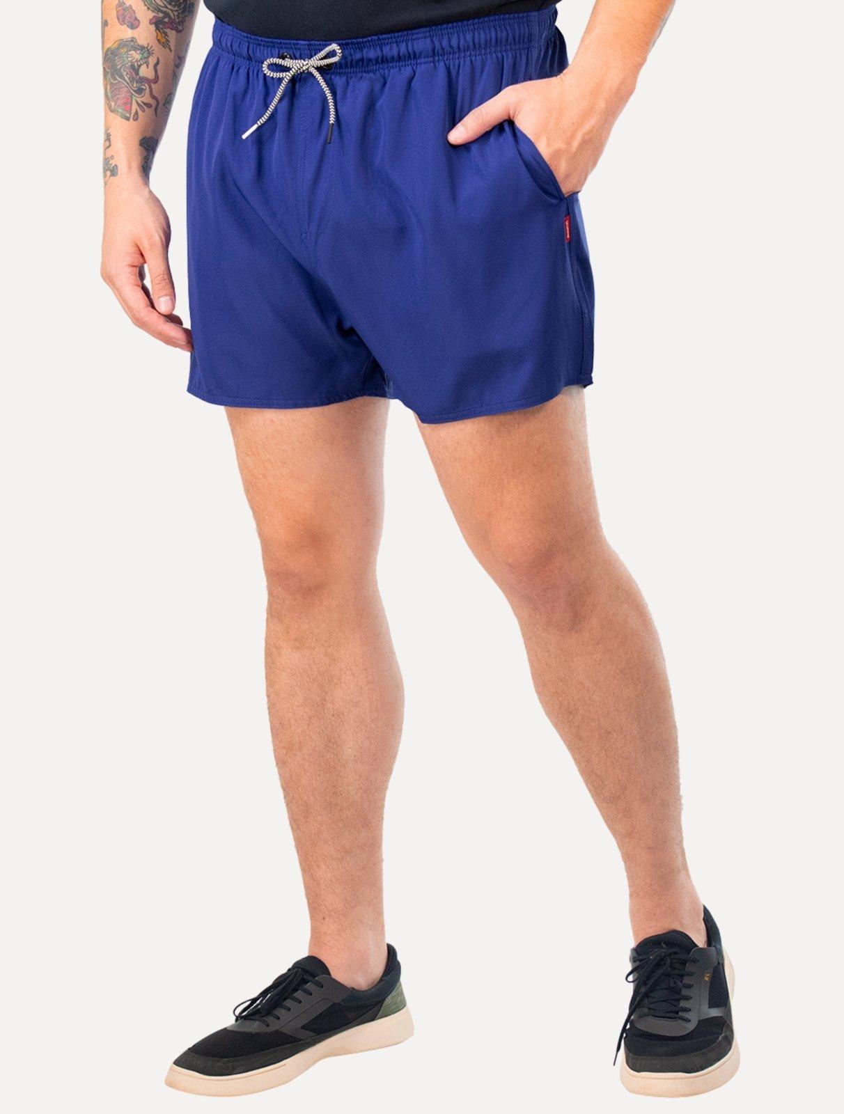 Short Reserva Masculino D Água Beachwear Liso Basico Lateral Azul Royal