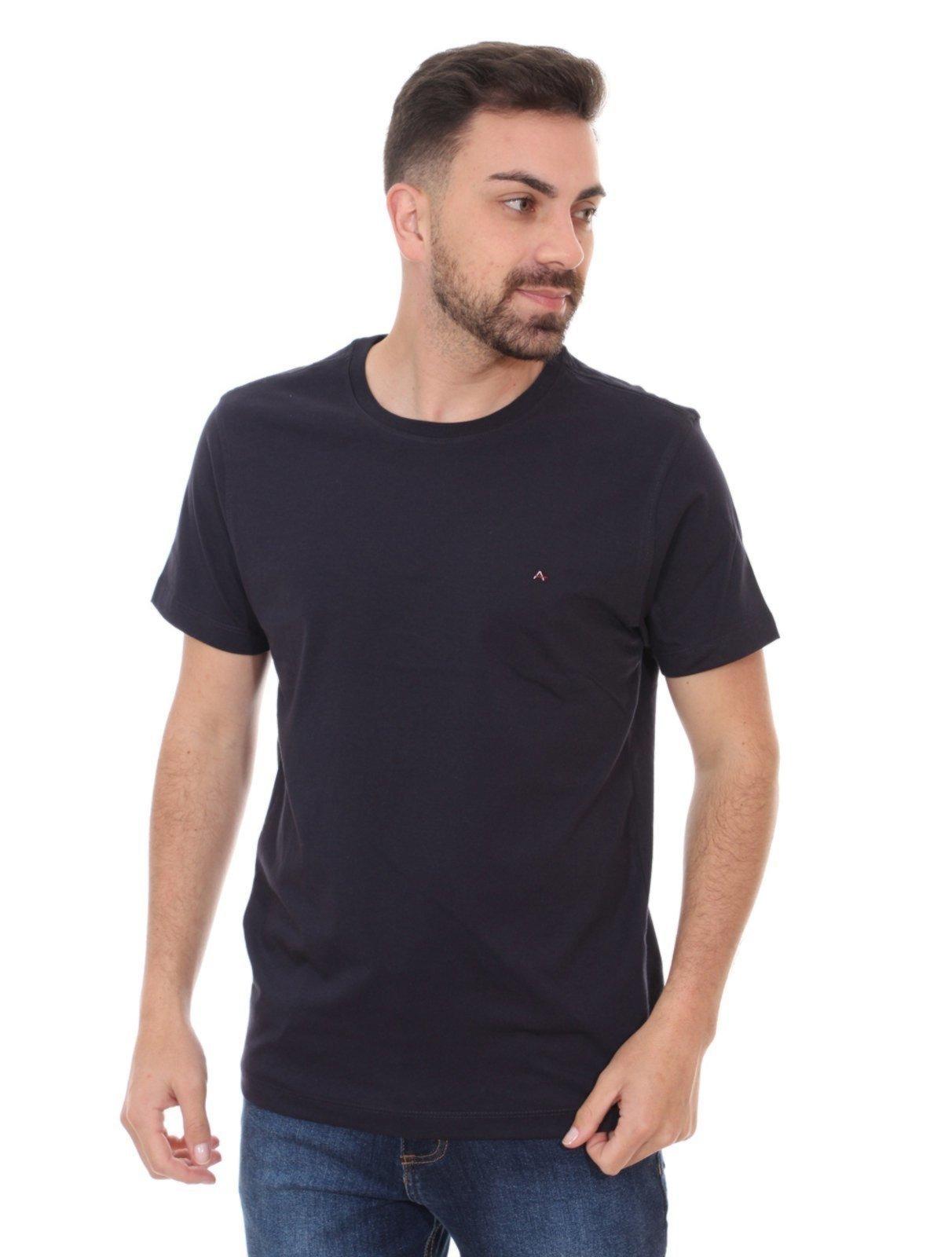 Camiseta Aramis Masculina Basic Lisa Azul Marinho