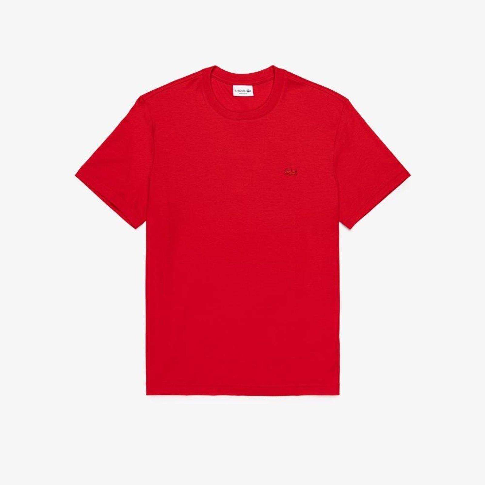 Camiseta entrelaçada de algodão Vermelho