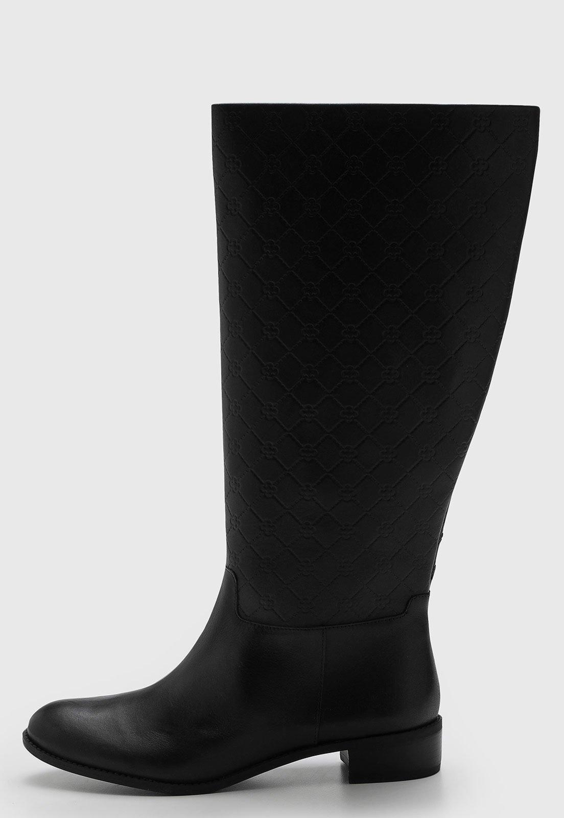Bota Feminina Capodarte Montaria Cano Alto Preta