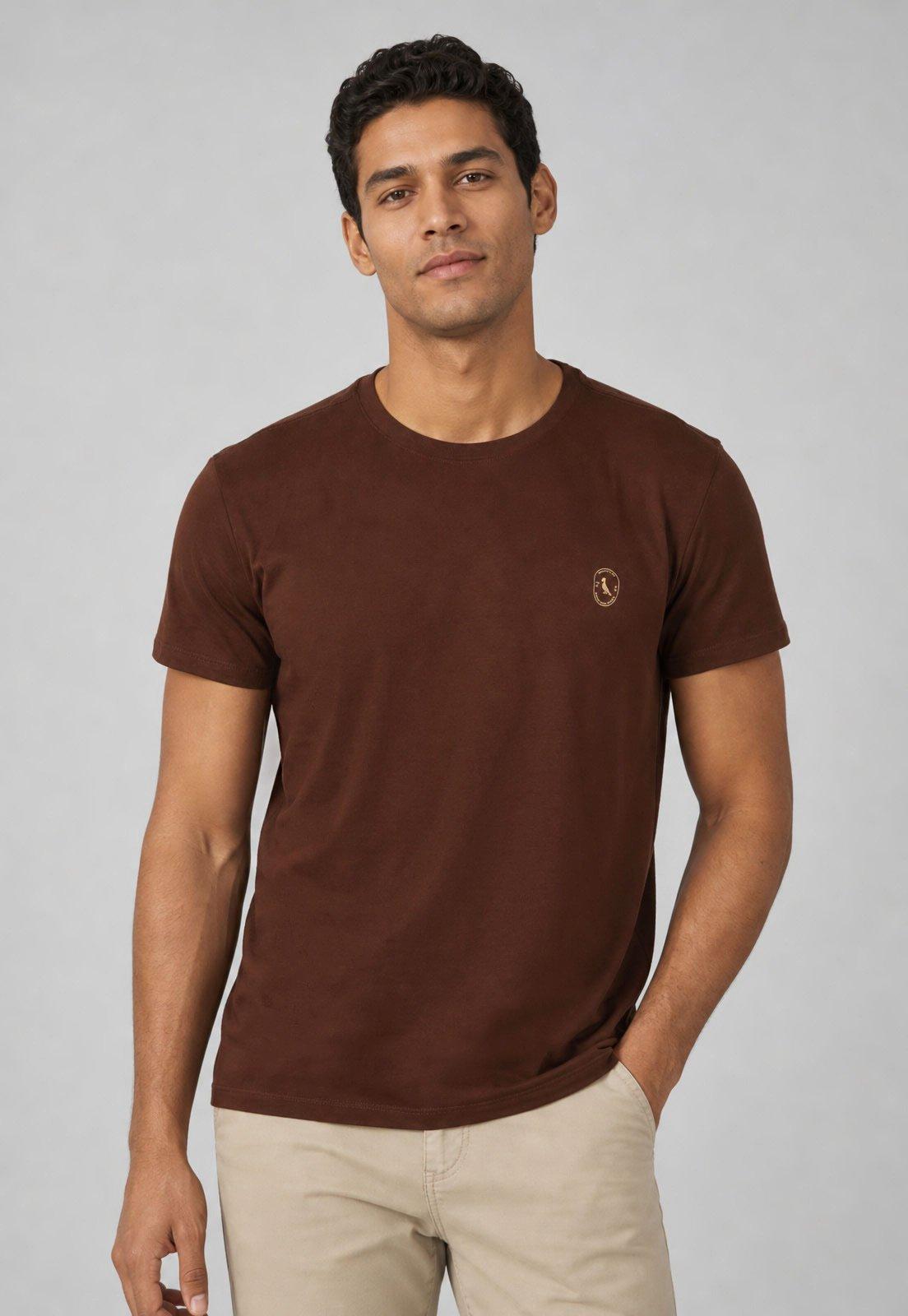 Camiseta Masculina Reserva Logo Marrom