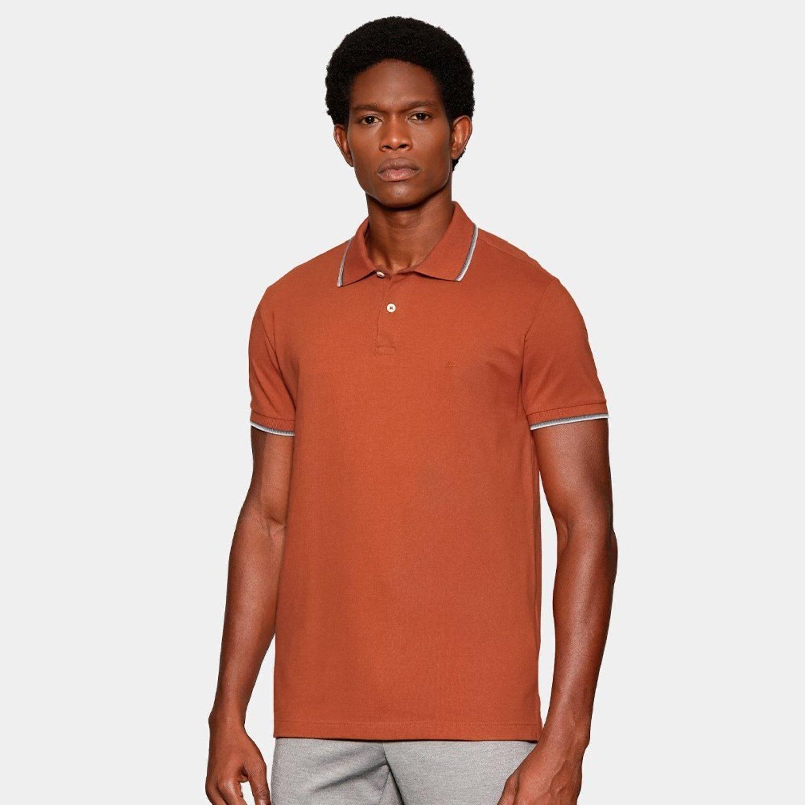 Camisa Polo Aramis Basic 4 Frisos In26 Laranja Masculino