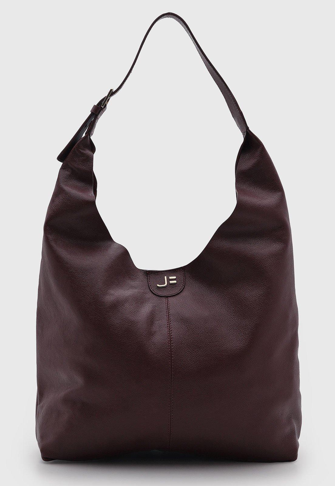 Bolsa Jorge Bischoff Couro Bordô