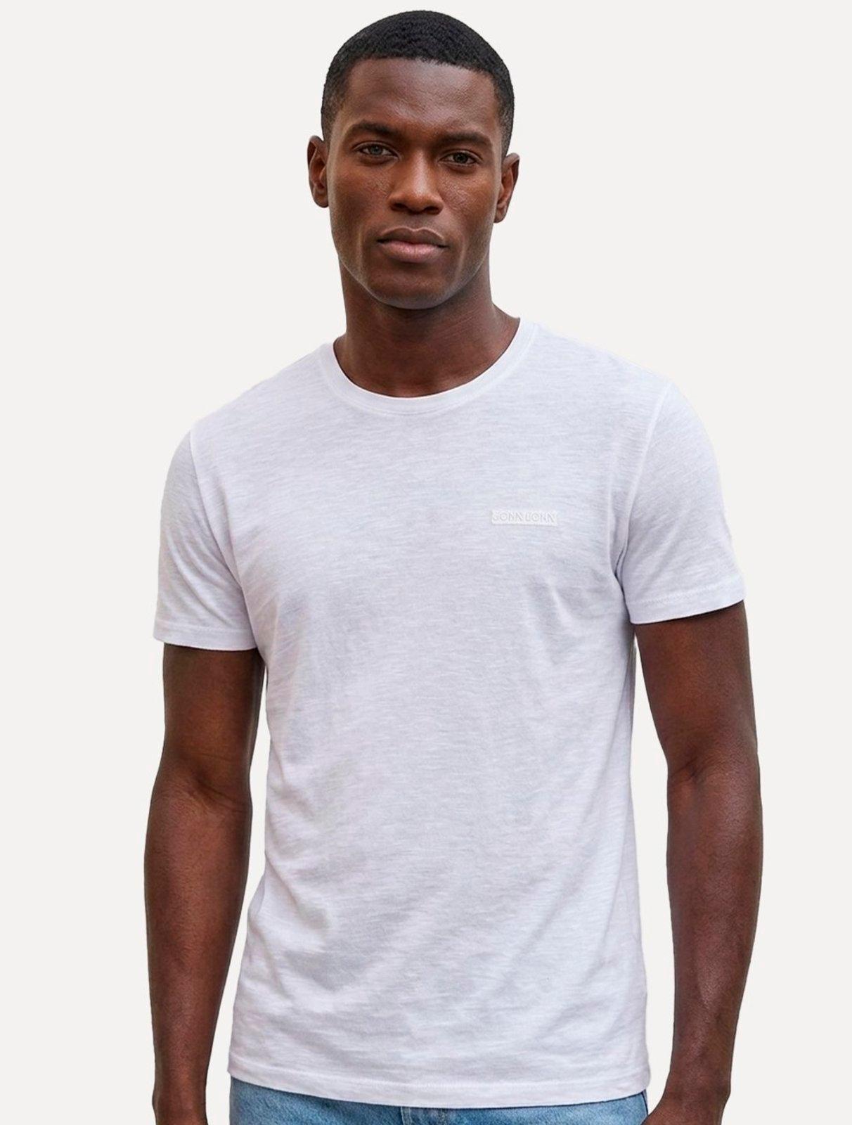 Camiseta John John Slim Fit Flame Off White