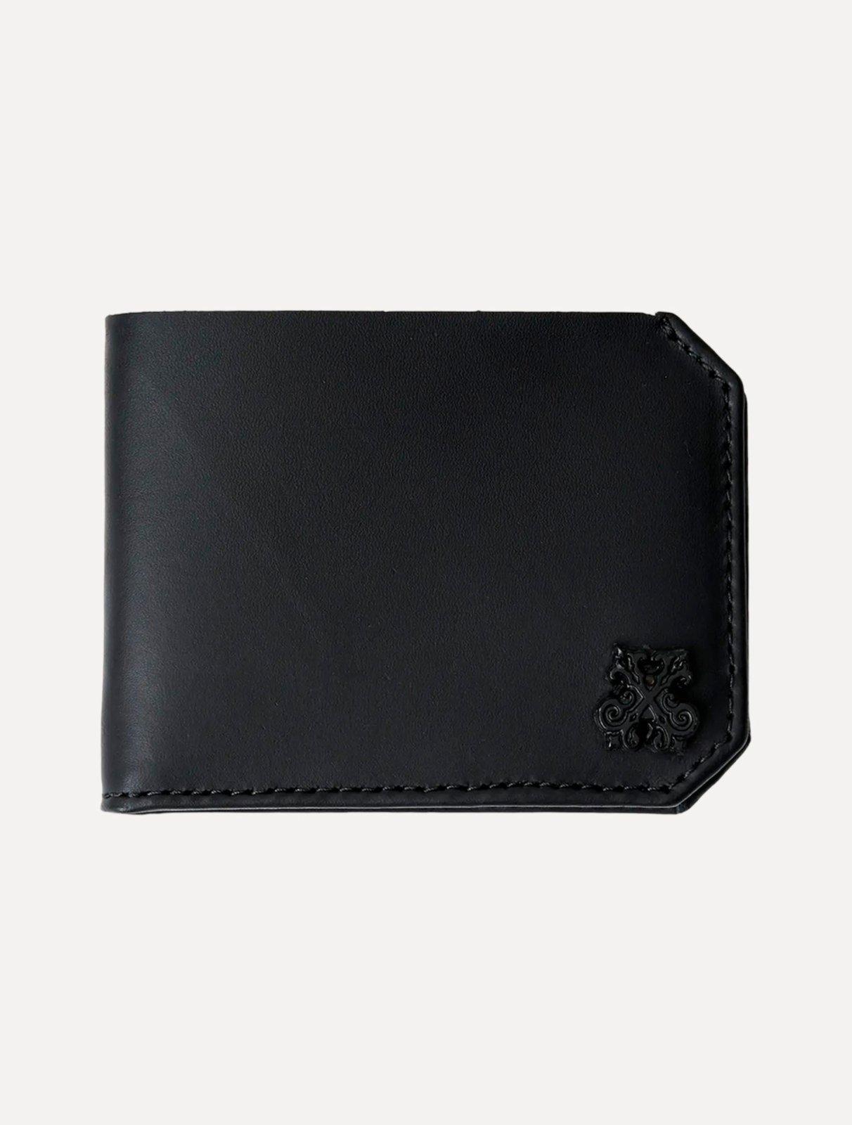 Carteira John John Masculina Couro Joshua Key Metal Preta