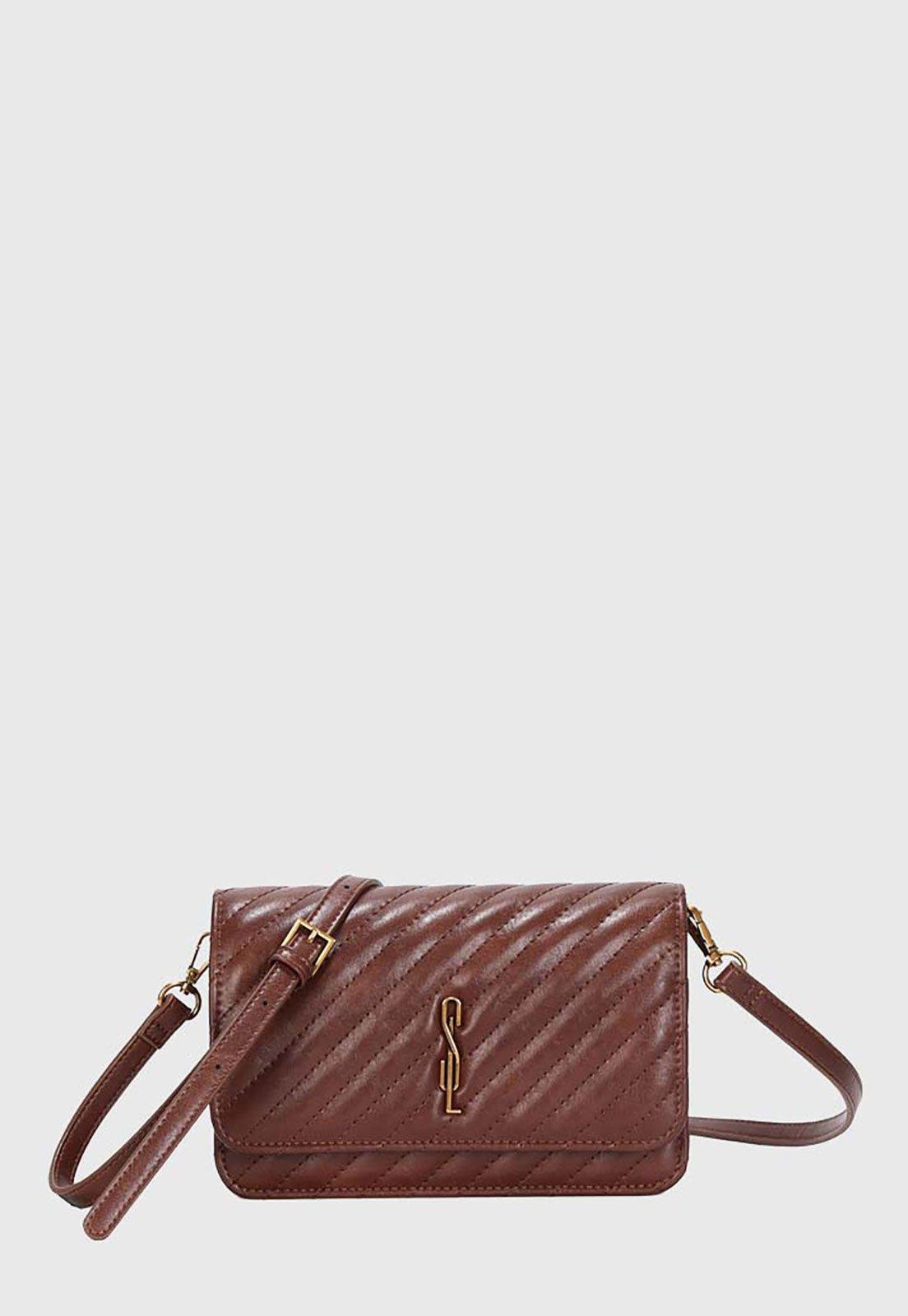 Bolsa Feminina Santa Lolla Pequena Matelassê Marrom