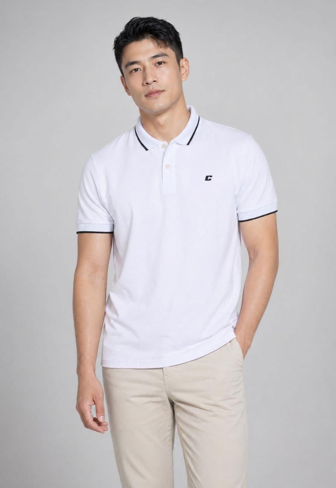 Polo Masculina Colcci Detalhe de Gola Branca