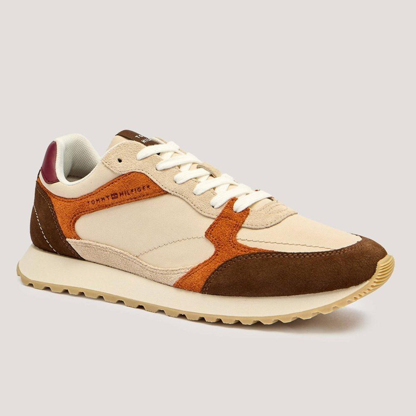 Tênis Tommy Hilfiger New Runner EVA Mix Classic Beige/Brown