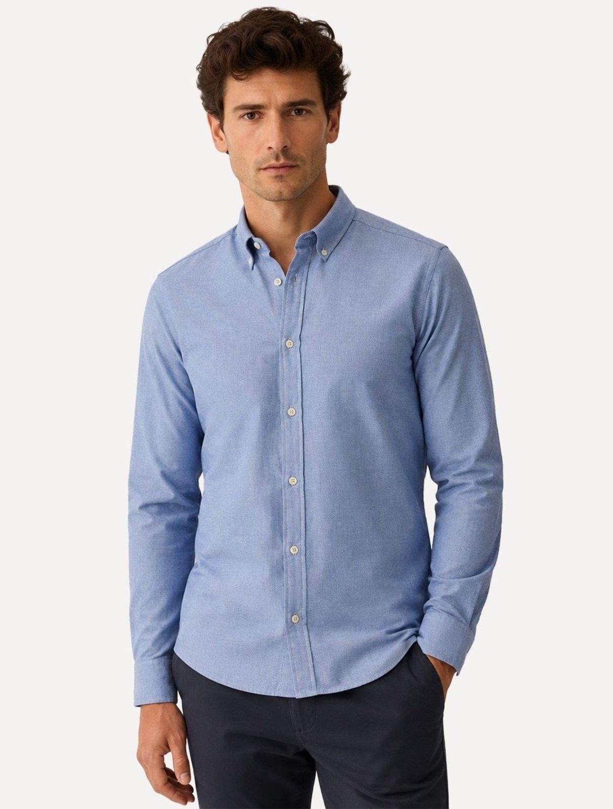 Camisa Aramis Masculina Slim Oxford Planalto Azul Royal